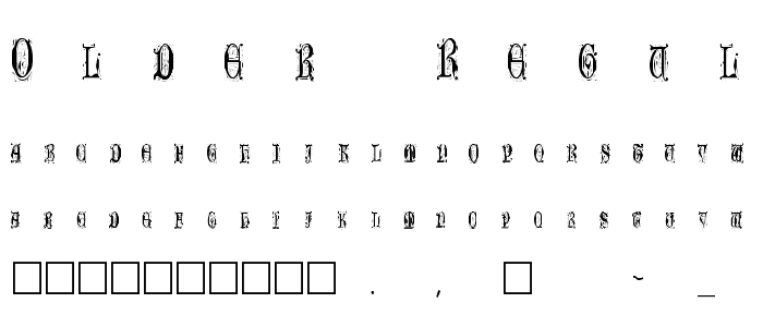 Older Regular font